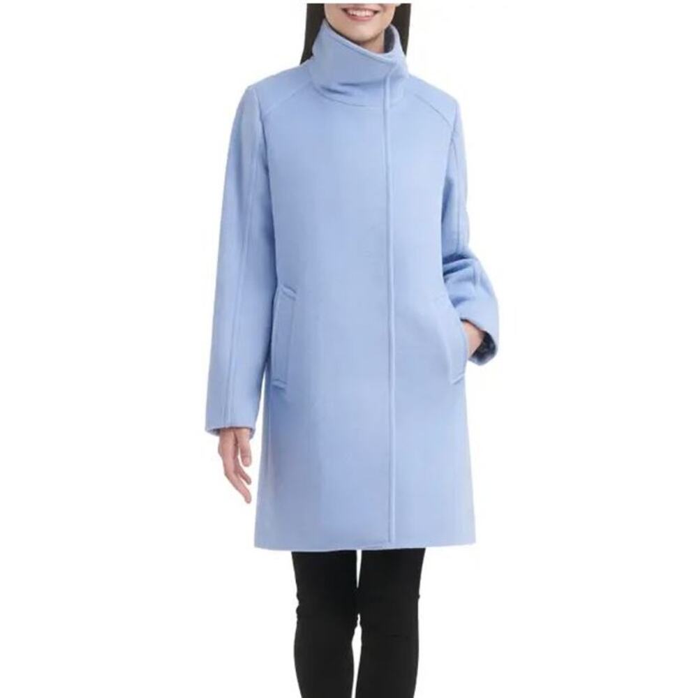 Cole Haan Women's Light Blue Pea Coat